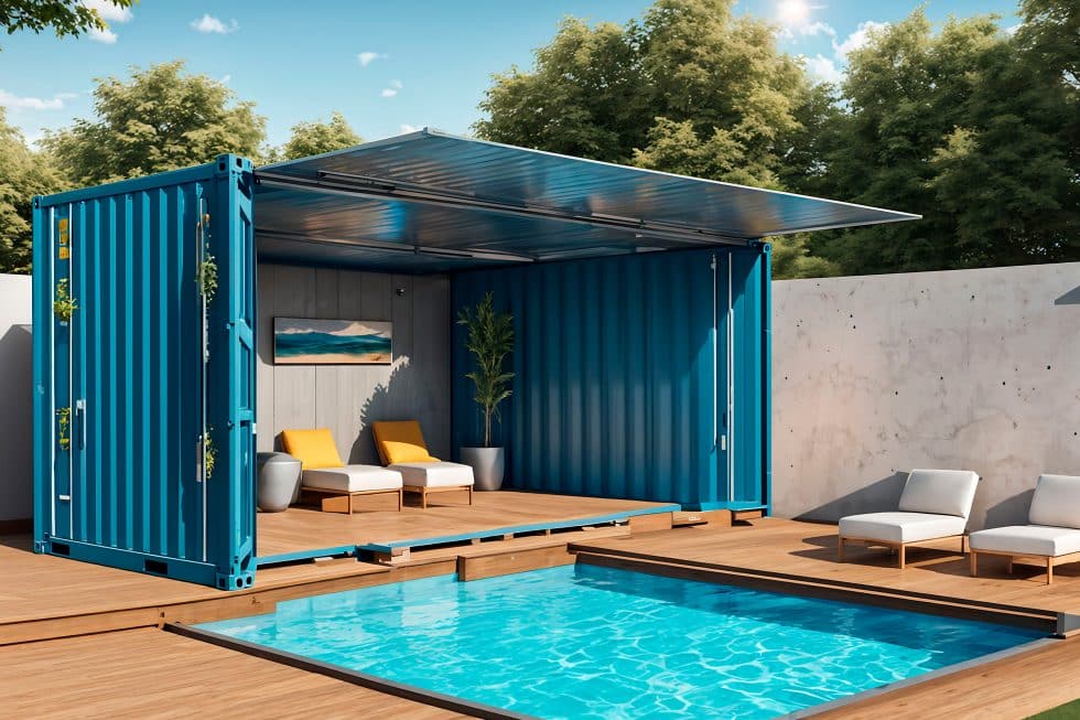 Container Umbau - REXGarden | Edelstahl & Eichenholz | Container-Umbau